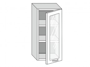19.40.3 Шкаф настенный (h=913) на 400мм с 1-ой стекл. дверцей в Белоярском - beloyarskij.magazin-mebel74.ru | фото
