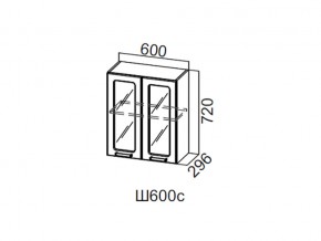 Ш600с/720 Шкаф навесной 600/720 (со стеклом) в Белоярском - beloyarskij.magazin-mebel74.ru | фото